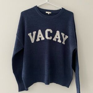 Vacay Navy Blue Sweater